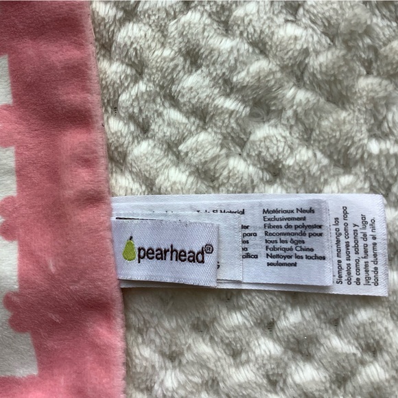 Pearhead Plush Pink White Owl Lovey with Hearts Security Blanket Stuffed Toy - Picture 10 of 15